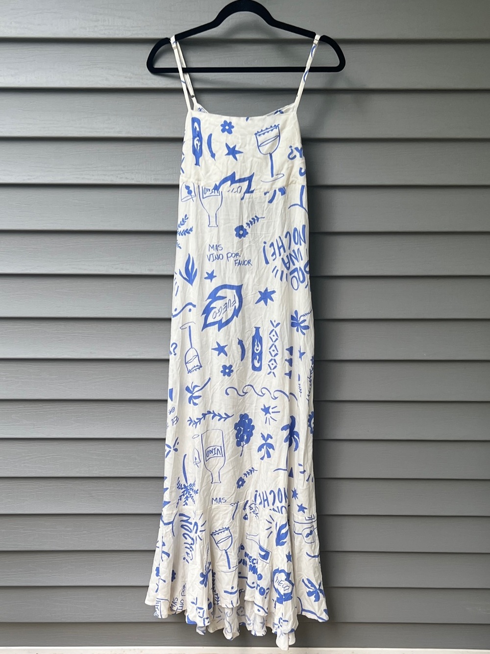 Anthropologie Paper Heart Relax Costal Dress Wine Print Tie Back Size S Boho